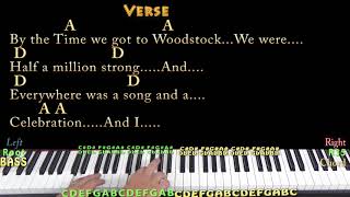 Woodstock CSNY Piano Cover Lesson with ChordsLyrics [upl. by Revolc]