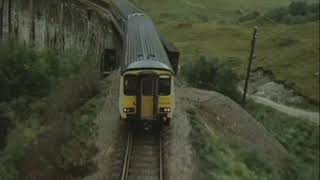 Class 156 crosses the Glenfinnan Viaduct [upl. by Aneloj]