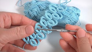 Wow Beautiful Crochet LaceUnique RibbonStep By Step How to Crochet TutorialAuthors Design [upl. by Eenimod835]