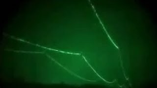 Коронный разряд на ЛЭП через ПНВ Corona discharge on power lines through the NVD [upl. by Sholes793]