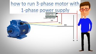 How to Run 3 phase Motor with 1 phase power supply [upl. by Gina]