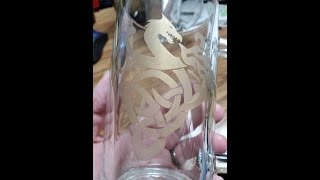 Glass Etching with color [upl. by Nealon721]