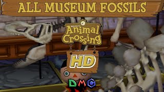 Animal Crossing  All Museum Fossils  HD Texture Pack  Widescreen GCN [upl. by Janus]