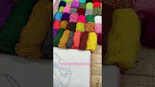 Servilletas para bordar hilo cristal y acrilan 3 hebras 🥰🧶💞🪡🧵 [upl. by Ahtiuqal188]