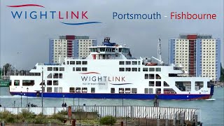 Wightlink  MV St Clare  Portsmouth to Fishbourne [upl. by Irma]