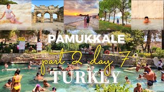 Pamukkale Denizli Turkey Cleopatra Antique Pool Travertines Pools Hierapolis [upl. by Kingsly]