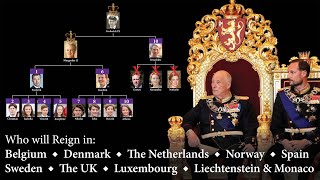 Successions of the 10 Modern European Monarchies [upl. by Aerdnak]