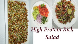 Protien Salad  High protein Rich salad  प्रोटीन सलाद  Weight loss salad अंकुरित सलाद  Salad rec [upl. by Thayer]