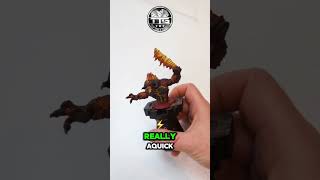 Painting Flame Tutorial Miniature game figure  REVEAL FIRE TECHNIQUE paint hobby [upl. by Ynnal]