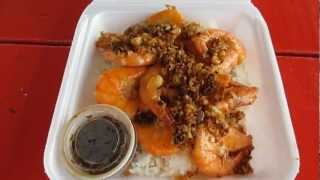 Romys Kahuku Prawns amp Shrimp North Shore Oahu Hawaii [upl. by Moody904]