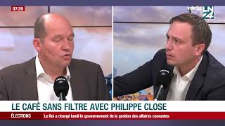 quotil faut garder notre capitainequot  Philippe Close était linvité du Café Sans Filtre [upl. by Adalia696]