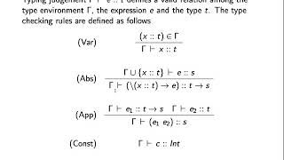 3 type checking and simply typed lambda calculus [upl. by Alexi745]