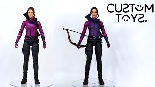 Hasbro MARVEL Legends Hawkeye Kate Bishop action figure Unboxing Custom Review [upl. by Ayaj]