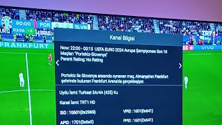 UEFA 2024 TRT1 HD İzleme Frekans Bilgisi [upl. by Arraic312]