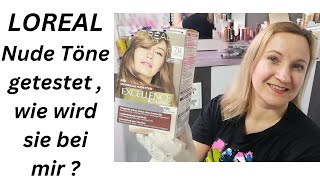 Loreal Excellence Creme 7U Anwendung und Farbergebnis [upl. by Latrena]