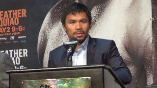 Manny Pacquiao przed walką z Floydem Mayweatherem Jr [upl. by Nairadal]