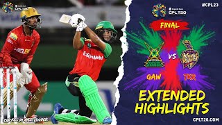 CPL 2023 Final  Extended Highlights  Trinbago Knight Riders vs Guyana Amazon Warriors [upl. by Retniw]