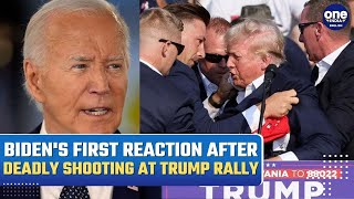 Trump Rally Shooting Joe Biden Breaks Silence After Trump Shot At Multiple Times In Pennsylvania [upl. by Mathe10]