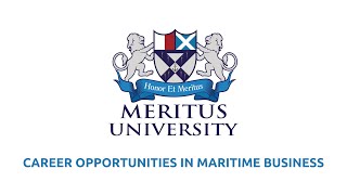 MU  Career Opportunities in Maritime Business [upl. by Dilahk]