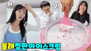 오랜만에 철판 아이스크림 메이커를 꺼내봤습니다 몰래 만들어 볼까요 가족 일상 브이로그 vlogㅣ토깽이네 [upl. by Inwat]