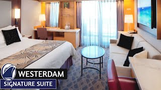 HAL Westerdam  Signature Suite Walkthrough Tour amp Review 4K  Holland America Cruise Line [upl. by Eiznikcm133]