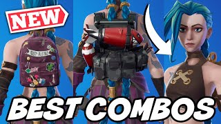 BEST COMBOS FOR NEW ARCANE JINX SKIN FORTNITE X LEAGUE OF LEGENDS  Fortnite [upl. by Olotrab691]