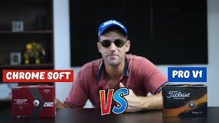 ✅ Chrome Soft Vs Pro V1  Tried And Tested By Average Golfer [upl. by Ynomrah]