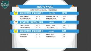 Alexander Thomson 2nd XI v Waurn Ponds Deakin 2nd XI [upl. by Luckin]