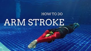 Learn the PERFECT Arm Stroke for Beginner Freedivers  Freediving Pool Training [upl. by Nettirb]