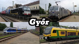 Vonatok Győr  Trains in Győr 4K [upl. by Joella]