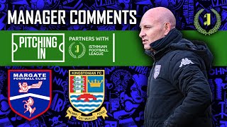 MANAGER COMMENTS LEAGUE20  Kingstonian FC H  16th December 2023 [upl. by Iloj]