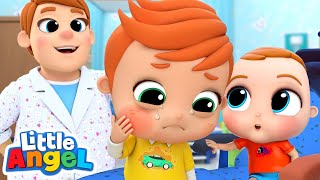 Boo Boo Song Dentist  Little Angel  Kids Cartoons amp Nursery Rhymes  Moonbug Kids [upl. by Akeimahs]