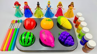 Satisfying Video I How to make Princess Lolipops in to Heart Pool AND Rainbow Painted Cutting ASMR [upl. by Brenda]