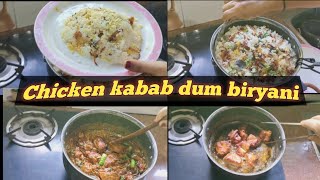 Chicken kabab dum biryani  Easy recipes for bachelors [upl. by Azriel]