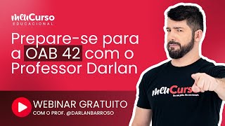 Webinar GRATUITO  Preparese para a OAB 42 [upl. by Ard]