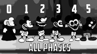 Mickey Mouse ALL PHASES 05 PHASES Friday Night Funkin [upl. by Aldred]