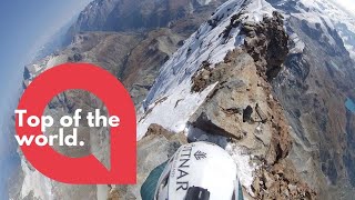 Climber reaches one of the highest points of the Matterhorn 🧗‍♂️🗻  SWNS [upl. by Haiacim]