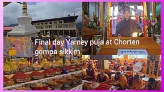 Chorten gompa 33rd yarney puja final day wodzer vlog [upl. by Ahseinar]