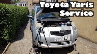 How to Service a Toyota Yaris 10 VVTI [upl. by Ellekcim]