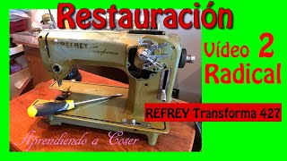 2 Restauración Máquina de Coser antigua Refrey  Desmontar la Máquina  Tutorial 2 [upl. by Groh15]