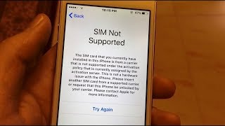 How to Fix Sim Not Supported iPhone X87654 [upl. by Elson]