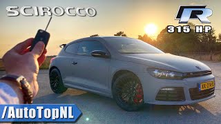 VW Scirocco R 315HP REVIEW POV on AUTOBAHN No Speed Limit by AutoTopNL [upl. by Yenitirb65]