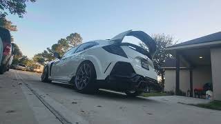 cold start 27won exhaust 450hp civic type r [upl. by Rickey]