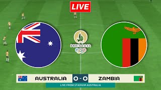 🔴Australia vs Zambia  Womens Olympic Football 2024  Group Stage [upl. by Zulema]