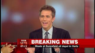 Buncefield Oil Depot Disaster  BBC News 24  11122005  0700am [upl. by Phillada]