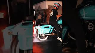 A bike night harleydavidson dyna roadglide burnouts [upl. by Aihtenak]