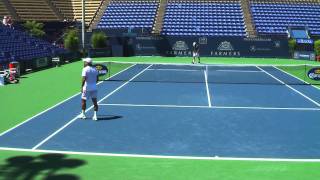 07 24 2011 Fernando Gonzales practice match with Robby Ginepri [upl. by Atinel503]