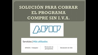 COMPRE SIN IVA SOLUCION DECLARACION DEL CBU TILDAR COMPRE SIN IVA AFIP [upl. by Cagle]