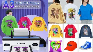 Colorsun A3 R1390 TShirt DTF Printer  100k Bonuses in Description [upl. by Assir687]