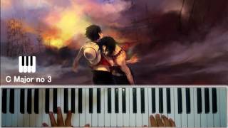 One Piece  One Day Piano Tutorial Easy Basic Version [upl. by Eilac371]